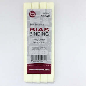 Bias Binding - Cream 10mm x 4m