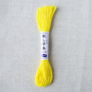 Sashiko Threads: Olympus Sashiko Cotton Thread 29 Lemon Yellow