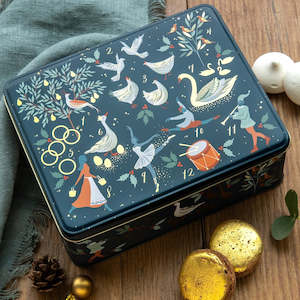 Tins: Sara Miller 12 Days of Christmas Rectangular Tin