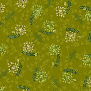 Blue Fabric: Flowers on My Mind Dandelion Seeds and Leaves