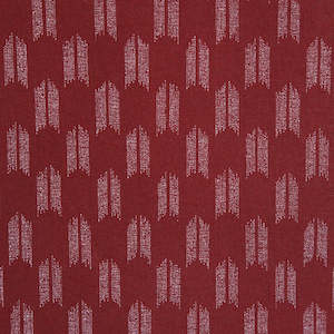 Blue Fabric: Chevrons on Red