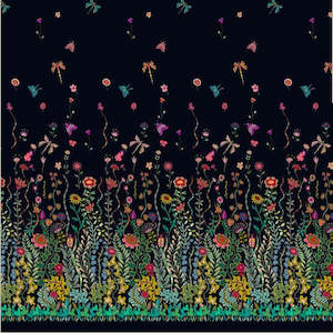 Twilight Moonlight Dance Double Border in Black