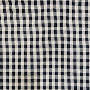 Linen Yarn Dyed Check in Black