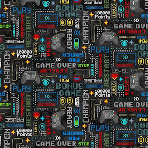 Gaming Zone Arcade Lingo in Black