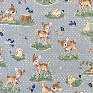 Green Fabric: 50's Storybook in Vintage Green