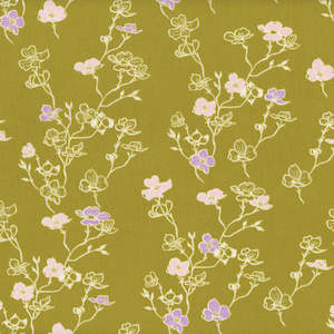 Green Fabric: In the Garden Dogwood in Lichen