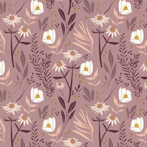 Purple Fabric: Martha Meadow in Lilac