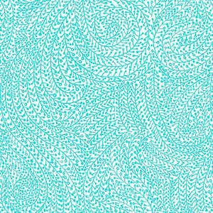 Aqua Teal Fabric: Vine Maze Aqua 108" Quilt Backer