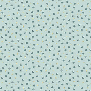 Aqua Teal Fabric: Festive Fauna Bunting in Blue
