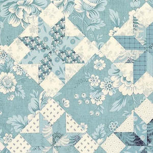 Laundry Basket Quilts: Bluebird North Star in Lagoon