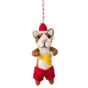Christmas Trees And Decorations: Summer Cat Christmas Decoration