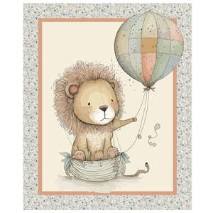 Fabric Panel: Cot Panel - Lion