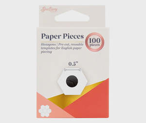 Hexagon Paper Pieces 0.5" x 100 pcs