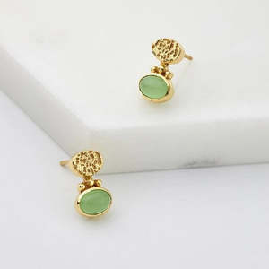 Earrings: Paige Earring - Prehnite