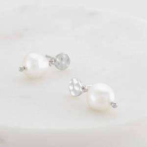 Earrings: Penny Pearl Earring - Silver