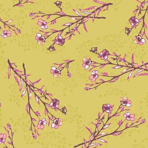 Remnants On Sale: Let it Grow Branching in Yellow Remnant 65cm