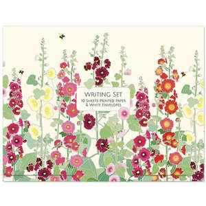 Hollyhocks Writing Set