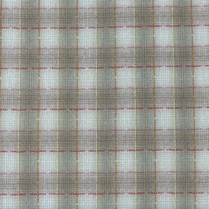 Japanese Yarn Dyed Natural/Pink Hopscotch Check Remnant 35cm