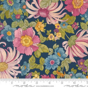 Chelsea Garden - Flower Show in Navy Remnant 40cm