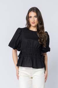 Leila Luca: Leila + Luca Royal Top - Black
