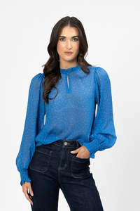 Leila + Luca Movement Blouse - True Blue