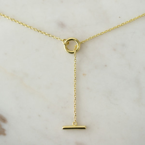 Necklaces: Sophie Thread Bar Necklace -