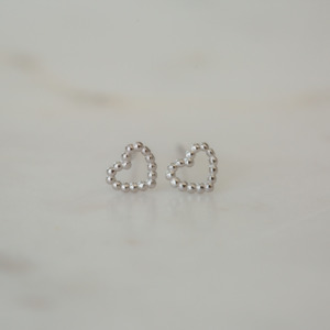 Sophie Dotty Love Stud Earrings - Silver