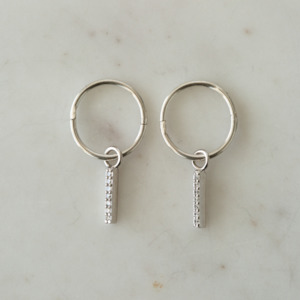 Sophie Sparkle Bar Sleepers - Silver