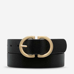Status Anxiety In Reverse Women's Belt - Black/Gold