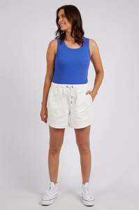 Good Friday Discount: Elm Emma Relaxed Denim Short - Vintage White