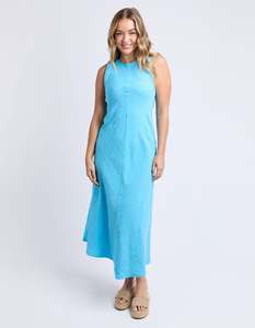Good Friday Discount: Foxwood Azure Dress - Aqua Blue