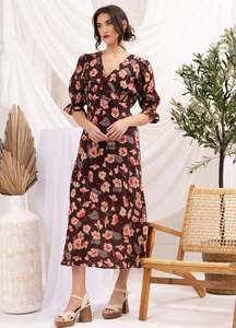 Seeking Lola Opportunity Dress - Nutmeg Glow