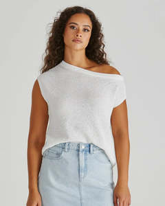 Sass: Sass Jaci Knit Top - White