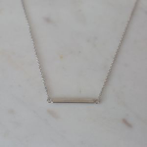 Sophie Bar Necklace - Silver