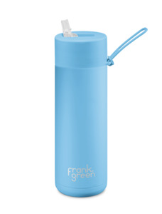 Frank Green 20oz Ceramic Reusable Bottle w Straw Lid (595ml) - Sky Blue