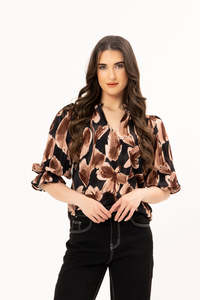 Good Friday Discount: Seeking Lola Graceful Top - Mocha Mirage