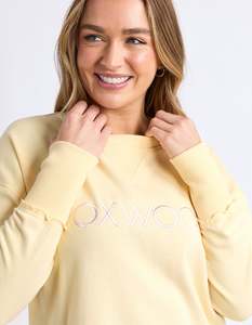 Foxwood Simplified Metallic Crew - Lemon