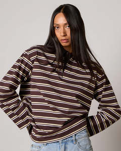 Good Friday Discount: Silent Theory Reece Rugby Top - Chocolate