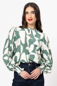 Leila Luca: Leila + Luca Movement Blouse - Forest Shadow