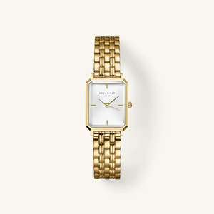 Accessories Giftware: Rosefield Womens Watch - XS Octagon Gold/White Dial
