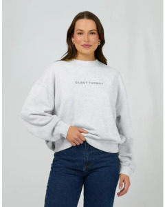 Good Friday Discount: Silent Theory Logo Crew - Snow Marle
