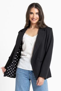 Seeking Lola Jordanna Blazer - Black/Blk & White Spot