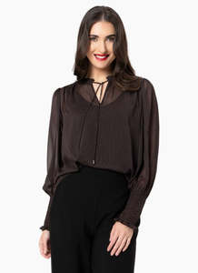 Seeking Lola Byron Blouse - Mocha Lace