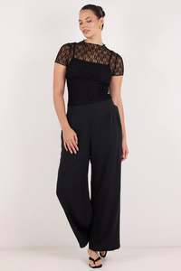 Among The Brave: Among The Brave Guardian Black Linen Viscose Elastic Back Pants - Black