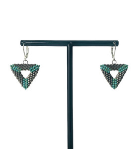 Geometric earrings - Triangle 001 Stitched By Pippi