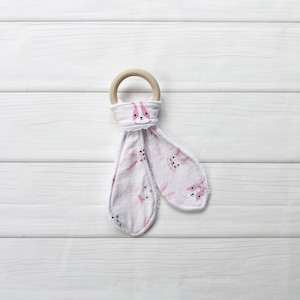 Products: Bunny Ears Teether – Pink Bunnies – StitchGirl