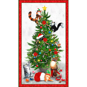 Meowy Christmas Panel 1441