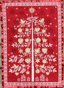 Products: Red Scandi Tree Advent Panel