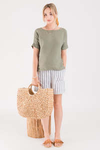 Linen Love: Linen Tee - Sage