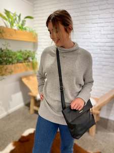 Long Sleeve Tops: Demi Sweater - Grey